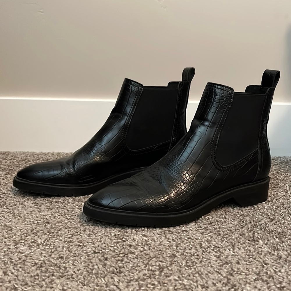 Treasure & Bond Black Crocodile Boots